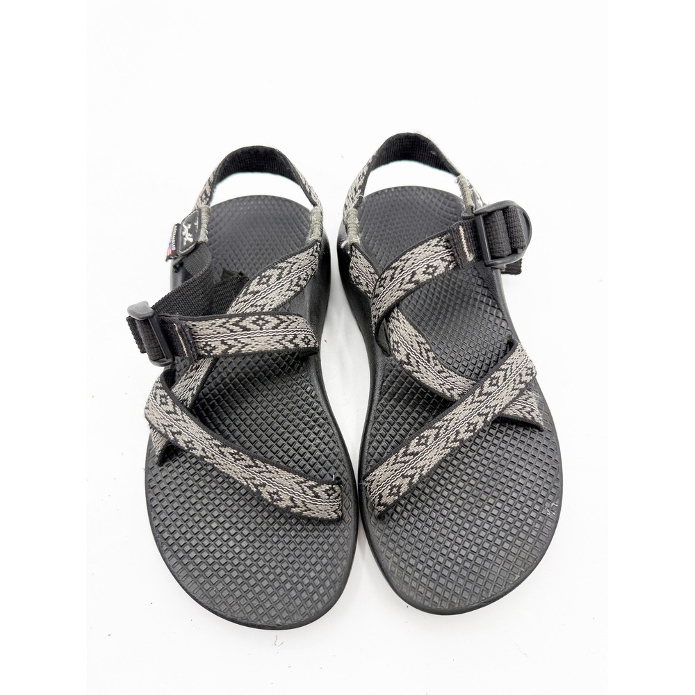 Chaco Z1 Classic Sandals Womens 6 Black Gray Geometric Strappy Hiking Shoes